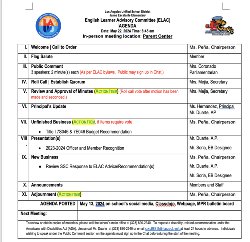 ELAC Agenda 5/22/24